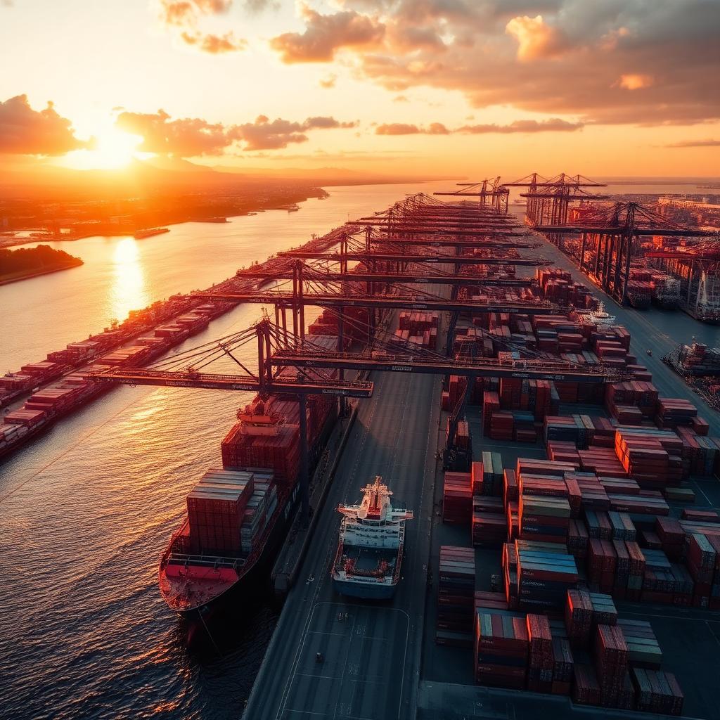 Global export shipping port